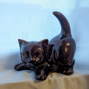 Ceramic brown vintage kitten